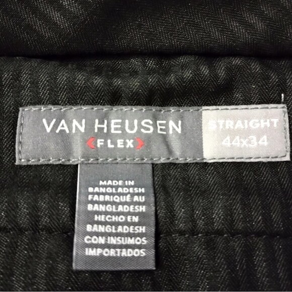 NWT Van Heusen Flex Dress Pants Straight Leg Dark Grey Size 44X34 - Picture 5 of 7
